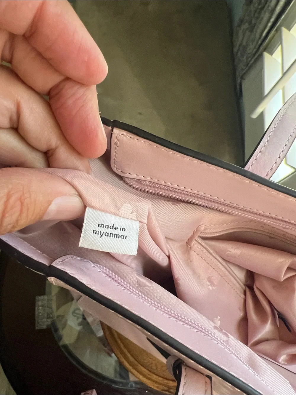 Kate Spade, Large, blush pink leather tote, EUC